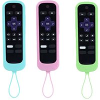 Luminous Silicone Remote Control Protective Case With Rope TV Remote Control Cover For TCL Hisense Roku TV Remote Control Cover