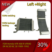 HOT L+R all Aluminum Radiator FOR Honda VFR 400 R VFR400R NC30 NC 30 1989-1992 100% welding 1990 1991