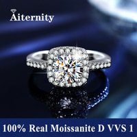 Classic 6 Prong Diamond Ring D Color 1ct Moissanite VVS Round Cut Lab Diamond Ring for Women Engagement Wedding Band Jewelry