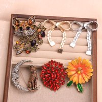 Baroque Luxury Beautiful Fox Cat Animal Bow Flower Design Men's Women's Brooch Pin, Jewelry Accessories