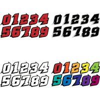AliExpress NONE 1SET Multi-color Racing Number 0-9 Waterproof Stickers Vinyl Decals for Motorcycle Helmet Bike Car DIY Decor