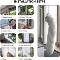 Air conditioner AirLock Window Seal for Portable Air Conditioner,300 cm Flexible Cloth Sealing Plate