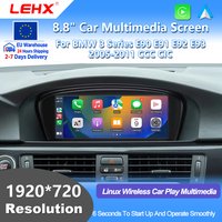 LEHX 8.8'' Wireless CarPlay Android Auto Car Radio Multimedia Autoradio For BMW Series 3 5 E90 E91 E92 E93 E60 E61 CCC CIC Car Stereo RadioLinux System GPS Touch Screen Display