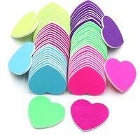 5/10/50 Pcs Heart Shape Nail Files Emery Board Double-sided Polishing Sanding Buffer Washable Sandpaper Manicure Accessories