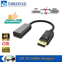 DP to HDMI Adapter 4K@60Hz DisplayPort to HDMI Converter Male to Female Video Cable for PC Laptop TV