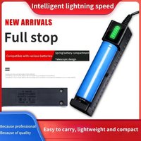 18650 Battery Charger Black 1/4 Slots Dual 18650 Charging 3.7V Rechargeable Lithium Battery USB Charger For Laser Flashlight
