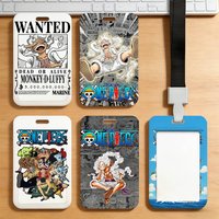 Classic Anime One P-Piece L-Luffy-S 5 Gear Card Holder Student Campus Meal Cards Public Transport Subway Cardcase