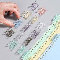 10Pcs Binding Spines Snap Split Binder Rings Learning Cards A4 A5 A6 Notebook Loose Leaf Stationery Office Supplies Plastic