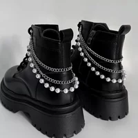 Multi-layer Metal Shoe Chain Stainless Steel Chain Pendant Shoe Accessories Women Boots Shoes Buckles Decoration Party Jewelry