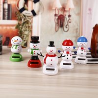 Christmas Car Decoration Solar Dancing Santa Claus Penguin Tree Elk Snowman Bobblehead Doll Merry Christmas Gift Car Ornament
