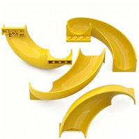5pcs 11267 Slide Bricks Curved 180° Parts Compatible MOC Building Block Adult Kids DIY Education Creative Toy Model