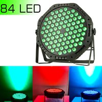 New 80W 84LED par lighting LED Party Flat Strobe Dmx512 Sound Controller RGB 3In1 Colors Lamps for KTV Dj Disco Wedding Xmas