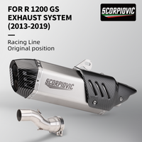 For R1200GS Adventure R1200GSA R1200 R 1200 GS ADV S7 2013-2019 Exhaust Intermediate Link Slide Pipe Set