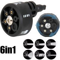 6in1 High Pressure Washer Nozzle 1/4Inch Multifunctional Change-Over Nozzle Quick Connect Efficient Washer Nozzle
