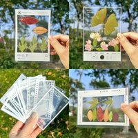 20pcs/1pack Clear Plastic Bookmark for Pressed Flowers Leaves DIY Craft Kit Gift for Reader Nature Lovers School Office Art
