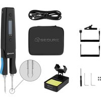 SEQURE HT140 Electric Heated Tweezers Replaceable Tweezer Tips 2-IN-1 Hot Tweezers Supply Desoldering Repair Tool for SMD