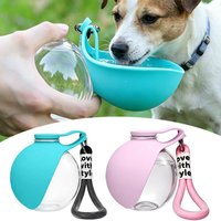 2 in 1 Portable Dog Water Bottle Built In Collapsible Bowl 285ML Leak-Proof Water Feeder Dogs Bottle for Outdoor Travel Walking