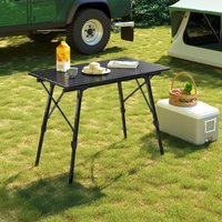WOLTU Folding Camping Table Garden Travel Table with Pack Bag Portable Height Adjustable for Picnic Balcony Outdoor