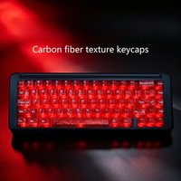 Korean Ice Carbon Fiber Pattern Keycaps Side-Engraved PC Key Caps Magnetic Switch Mechanical Keyboard 60 70 80 90 100