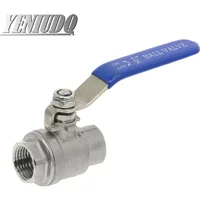 1 stücke Edelstahl Kugelhahn SS304 2P Volle Port Kugelhahn 1/2 "3/4" 1 "1-1/4" weibliche Kugelhahn Vinyl Griff Ventile Q11F