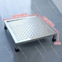 Height‑Boost Platform—For Workshop & Garage Use Stainless Steel Anti‑Slip Footrest Stool, Elevation Step Frame,