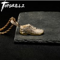 TOPGRILLZ nouveau modèle de chaussure pendentif Hip Hop hommes femmes pendentif scintillant glace cristal Zircon collier mode charme