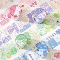 Kawaii Ins Cute Dessert Sparkling Washi Tape 50mm X 3m Collage Library Series Aesthetic Masking Tape for DIY Scrapbooking