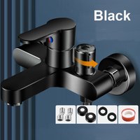 Chrome Bathroom Shower Faucet Brass Wall Mounted Hot Cold Water Dual Spout Mixer Tap For Bathroom Splitter Bath Shower Basin