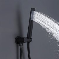 All-copper concealed shower base handheld shower accessories set hotel household bathing round square shower