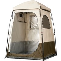 SucceBuy Camping-Duschzelt 1-Raum Faltbares Privatsphären-Zelt Umkleidekabine mit Bodenheringe Seilen Tragetasche und Querstange