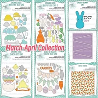 Animal Dies 2023 March-April Collection Metal Cutting Dies Stencil Scrapbook Diary Decoration Embossing Template DIY Make Card
