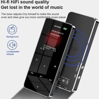 2.0 Inch Bluetooth 5.0 MP3 MP4 Player HiFi Portable Metal Music Player Built-in Speaker Alarm Clock E-Book TF Card Supported