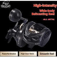 Lizard Sea Fishing Baitcasting Reel Large Capacity Metal Spool Long-Range Shot Salt Water off-shore Lure reel