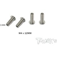 Original T works TP-087 64 M3 M4 M5 Titanium Down Stop Screws 4pcs Professional Rc part