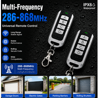 286-868MHz Multi-Frequency 4CH RF waterproof Garage Door Remote Control Duplicator Clone 433MHz 315MHZ Gate Keyfob Transmitter
