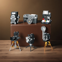 3D Vintage Mini Camera Building Blocks Toy–DIY Educational Puzzle Gift for Kids/Adult,Micro Photography Prop Decor,Home Ornament