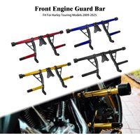 Motorcycle Front Engine Guard Crash Bar Flat Out Falling Protector For Harley Touring Street Electra Road Glide Road King 14-23