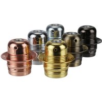 Metal Lamp Holder E27 E26 Polished Vintage Edison Lamp Socket With Ring DIY Lamp Base For Lighting Fixture