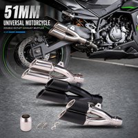 Universeller 51MM Motorrad-Auspuff-Schalldämpfer mit Doppelauslass für Ninja250 400 YZF R3MT07 09 CBR 650r S1000RR R6 1000RR