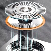 Useful Anti Odor Insect Prevention Floor Drain Core Removable Drain Cover Basin Drain Filter Sewer Strainer Plug Shower Drainer