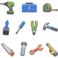 Hot Sale 1 Pcs Tool Pvc Shoe Charms for Crocs Accessories Pin DIY Shoe Bracelet Wristband for Men Party Favor Gifts