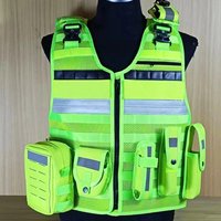 Multifunctional Outdoor Black Protective Tactics Quick Draw Waistcoat Yellow Breathable Reflective Quick Dismounting Vest