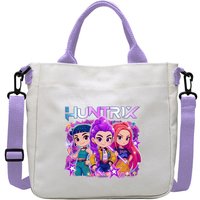 Anime KPop Demon Hunters Backpack Mira Zoey Rumi Fashion Cartoon Messenger Bag Multi-Functional Portable Work Commuting Crossbod