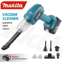Makita Strong Suction Mini Electric Vacuum Cleaner Wireless Handheld Home Cleaner Blower With 7 Nozzeles for 18V Battery