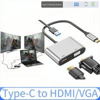USB C To HDMI-Compatible VGA Type-C Digital AV Multiport Adapter Thunderbolt 3 Converter To 4K 1080P Fast Charging for MacBook