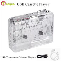 TenYua USB Cassette Player Transparent Cassette Tape Player USB Cassette Capture with USB2.0 Port