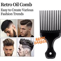 Afro Natural Curly Hair Comb Pick Hair Parting Comb African Braiding Comb Wide Teeth Retro Oil Head Styling Tool For Man Women