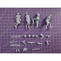 1: 35 Die Casting Resin Model Assembly Kit, GK, 4 Resin Soldiers, Unpainted