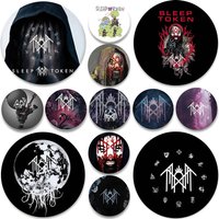 S-Sleep T-Token Band Badges Round Badge Tinplate Coin Brooch Clothing Backpack Accessories Lapel Pin