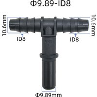 9.89 ID8 SAE fuel line quick connector tee connector plastic male end piece fittings for petrol and diesel for car 2pcs a lot